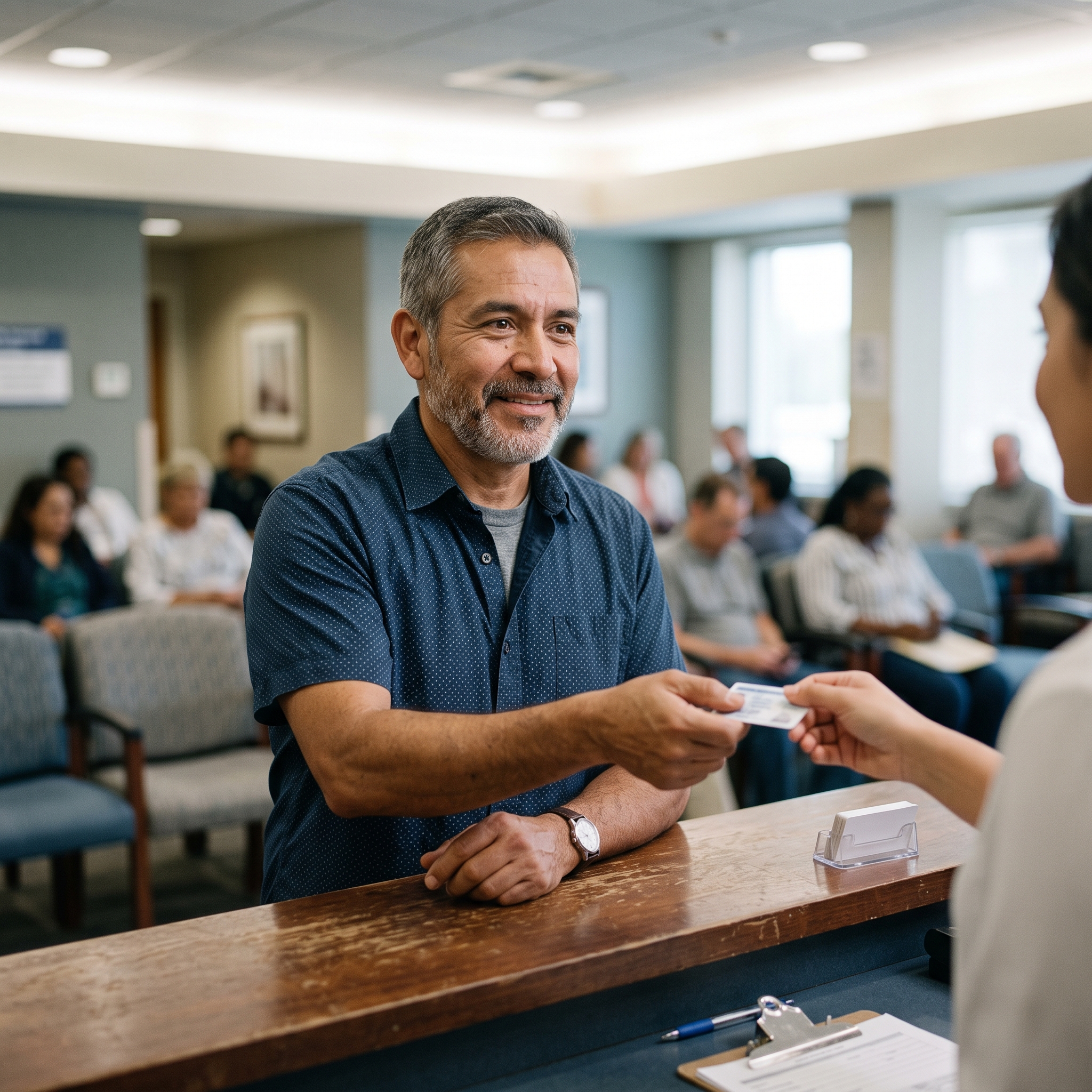 Checking in for a scheduled appointment is routine, but the priority group behind the veteran's file, not the visit itself, is what determines whether today's copay is five dollars or zero.